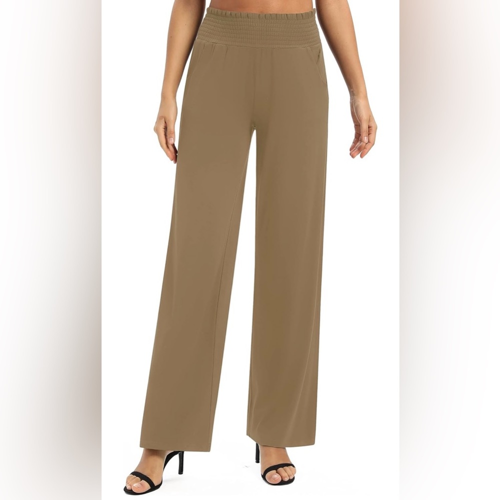 Urban Coco Women’s Solid Wide Leg Palazzo Lounge Pants